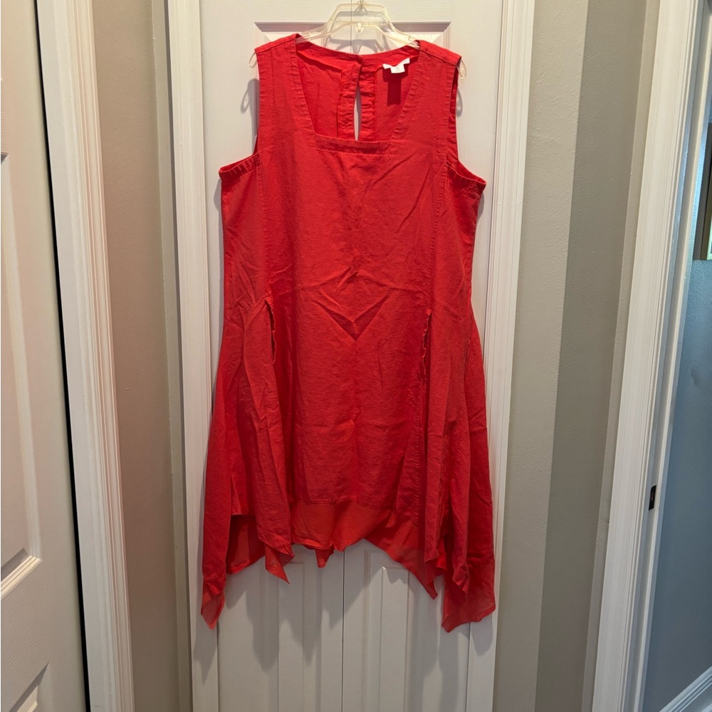 Cynthia Rowley coral Asymmetrical Dress